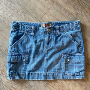 Y2k old navy denim cargo mini skirt